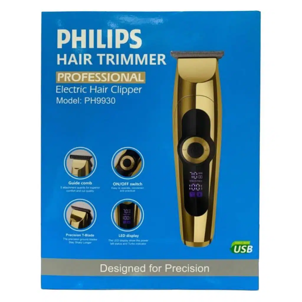 alt= ماشین اصلاح فیلیپس PH9930 | خط زن حرفه ای Philips با تیغه T-شکل و شارژ USB