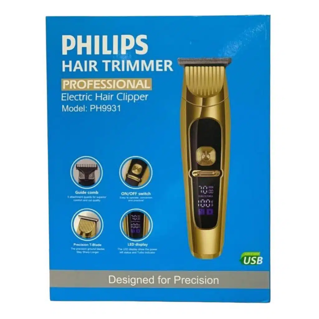 alt= ماشین اصلاح فیلیپس PH9931 | خط زن حرفه ای Philips با تیغه T-شکل و شارژ USB