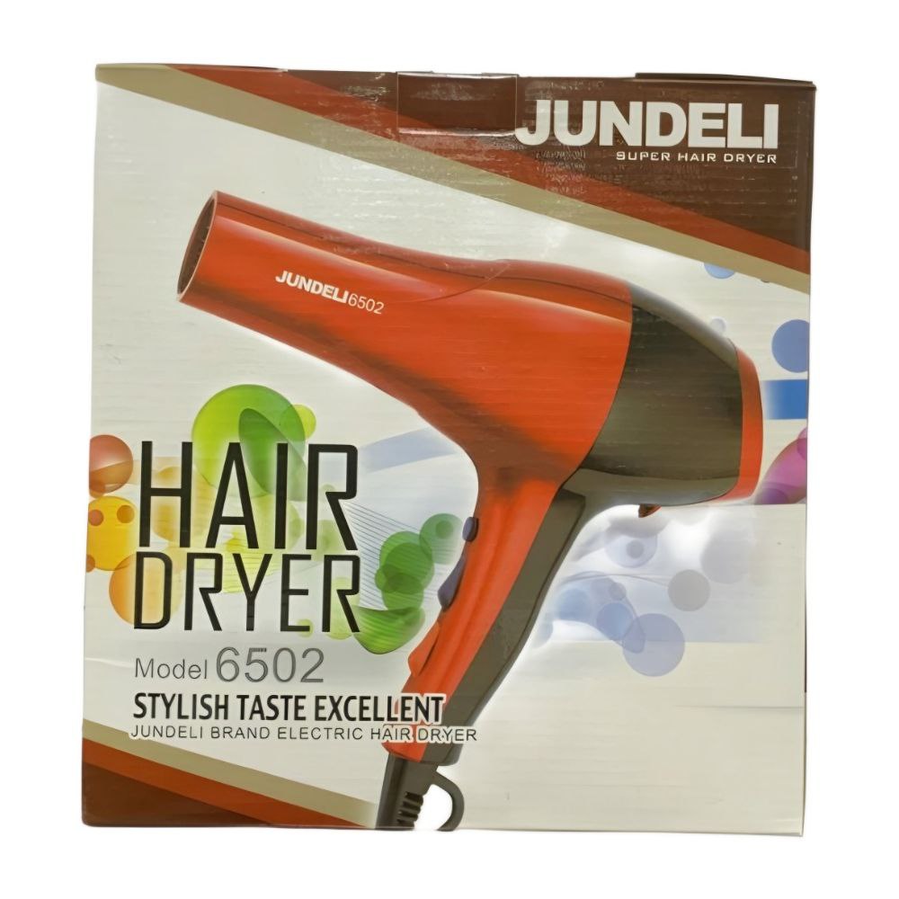 سشوار حرفه‌ای جاندلی (JUNDELI) مدل 6502 با توان 3000 وات - طراحی شیک
